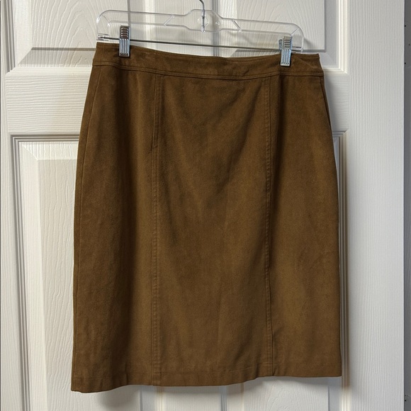 Abercrombie & Fitch Camel Faux Suede Skirt Size 10 - Picture 2 of 6